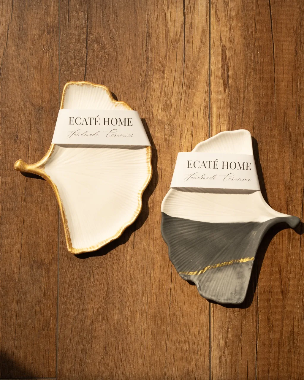 Tavă decorativă Ginkgo din praf ceramic