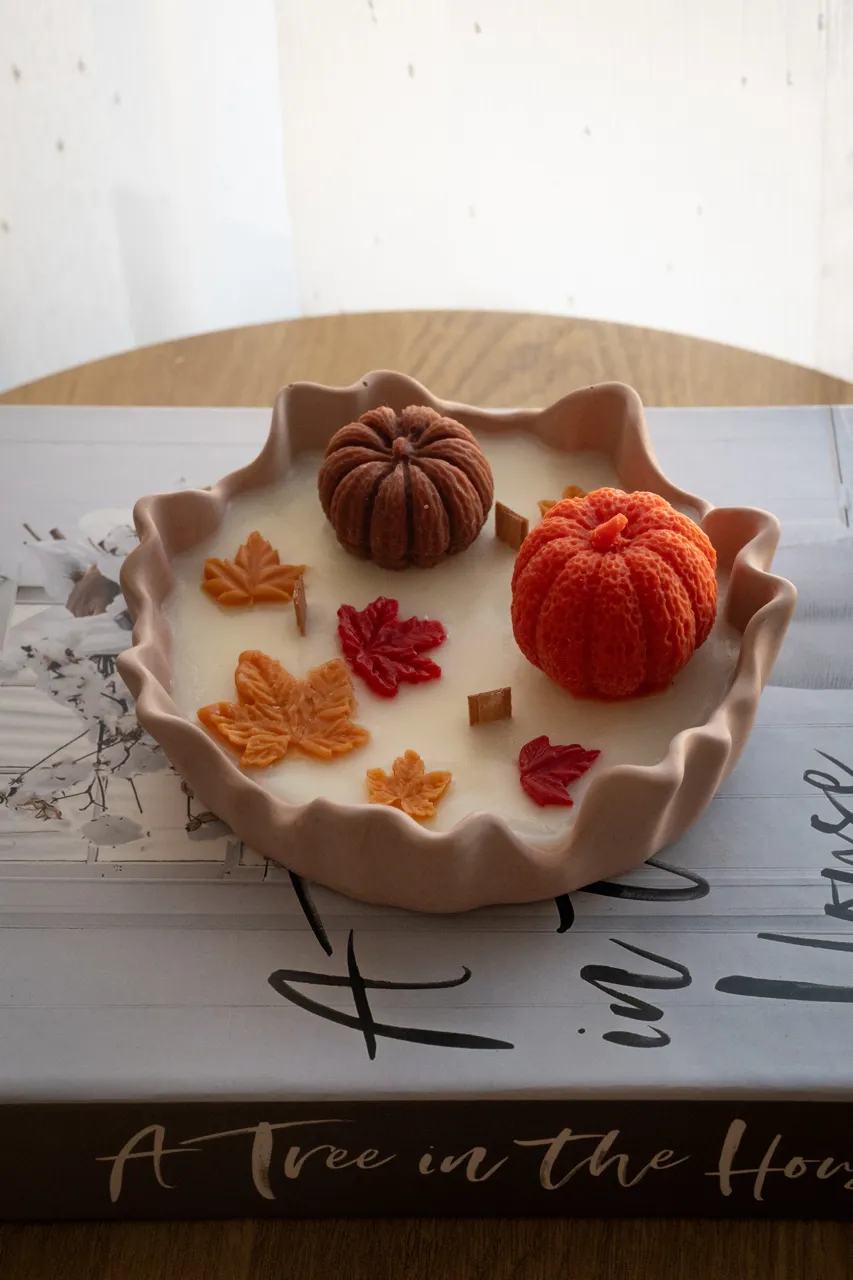 Lumânare de toamnă, bol ceramic, PUMPKIN PIE