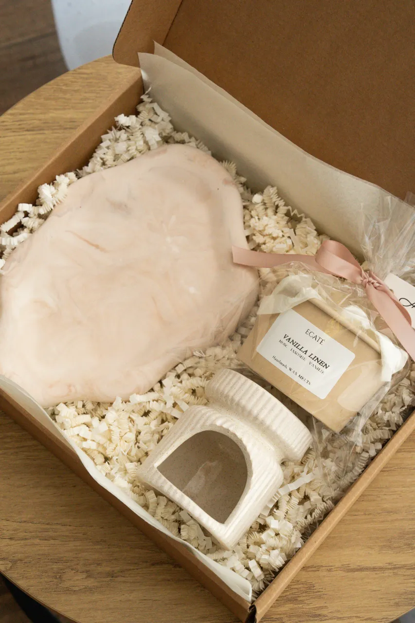 Set tăviță ceramică creată manual, difuzor și borcănaș Wax Melts-uri parfumate — miniatură 2